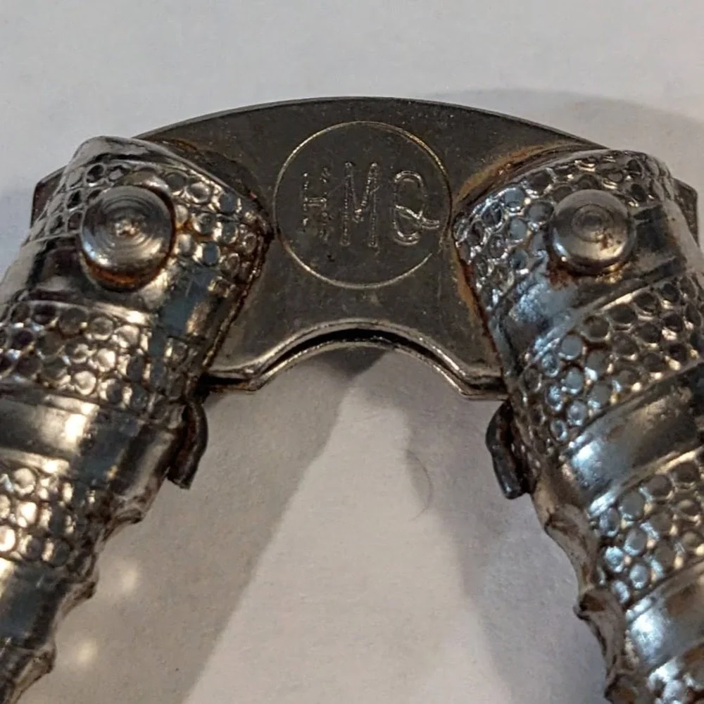 Vintage HMQ Nutcracker and Pick Set 8‎ Piece Silver Tone Textured Metal Tools